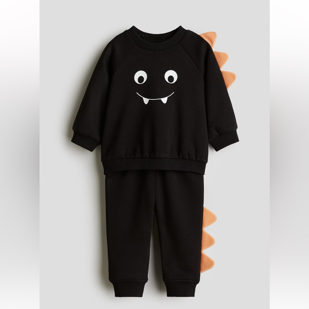 Black Dinosaur Sweatshirt and Pants Set! NWOT 6-9m